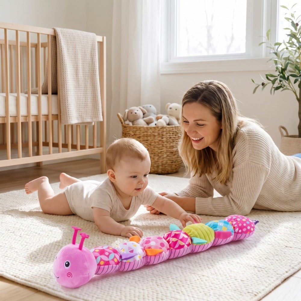 Momi Toys Musical Caterpillar Plush, Soft Baby Rattle Toy