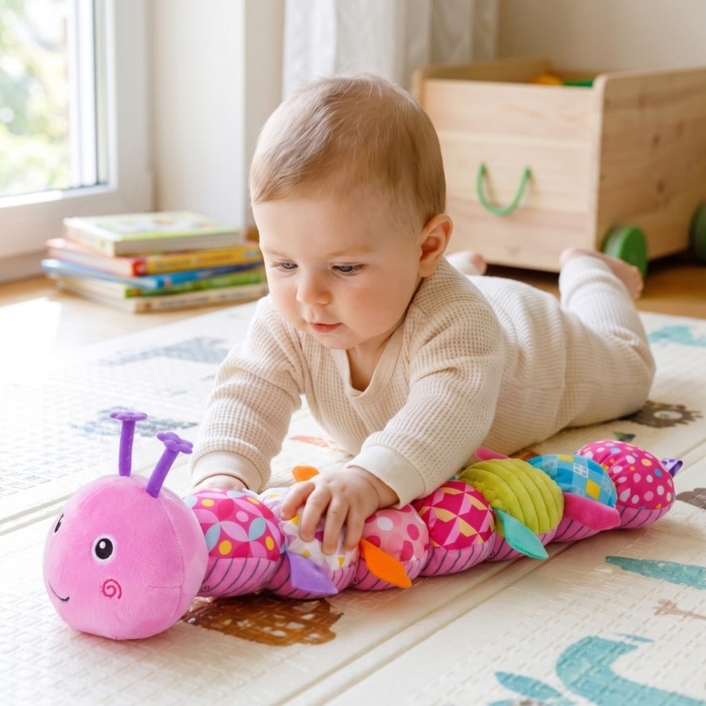 Momi Toys Musical Caterpillar Plush, Soft Baby Rattle Toy