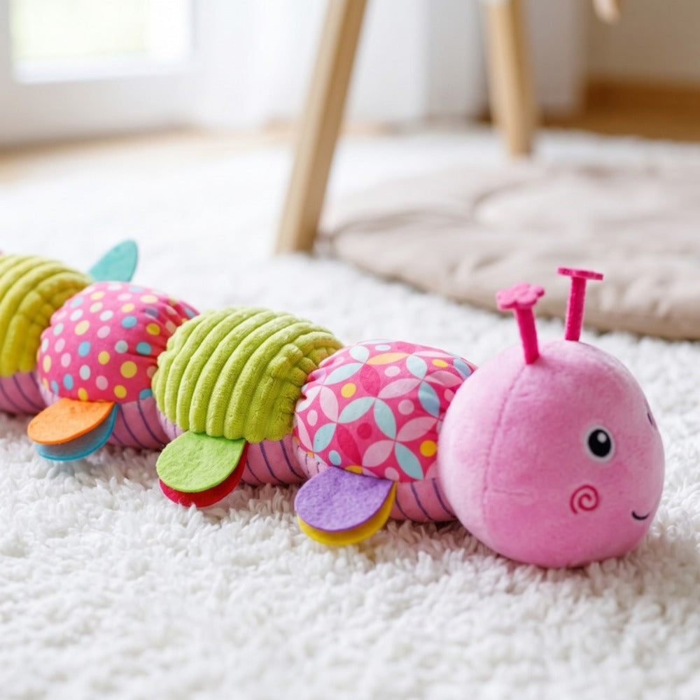 Momi Toys Musical Caterpillar Plush, Soft Baby Rattle Toy