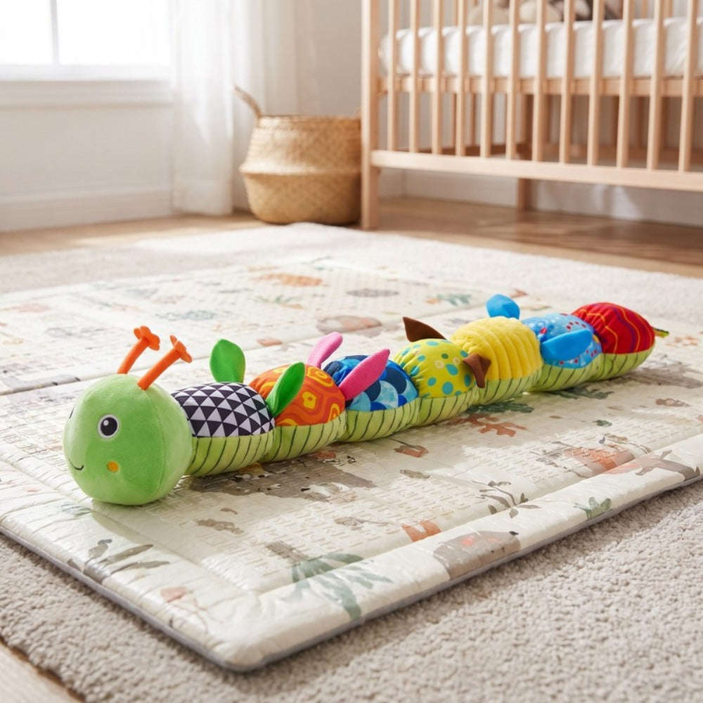 Momi Toys Musical Caterpillar Plush, Soft Baby Rattle Toy