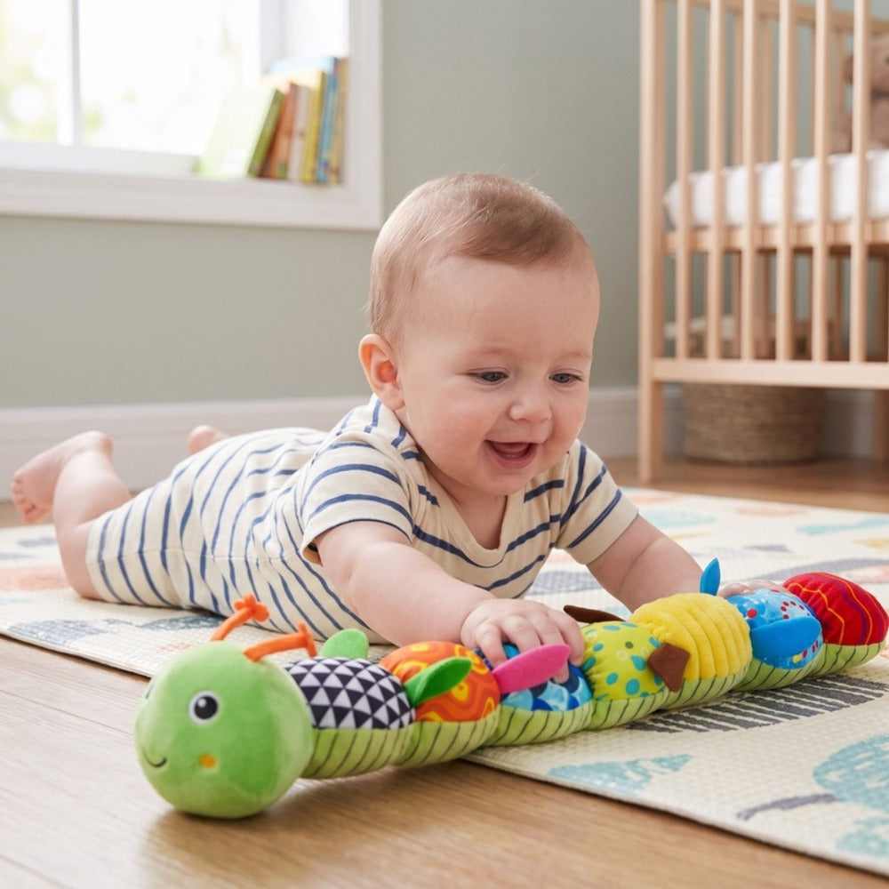 Momi Toys Musical Caterpillar Plush, Soft Baby Rattle Toy