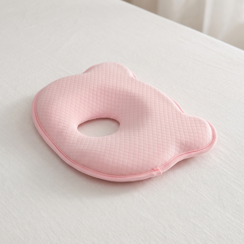 Momi Toys Memory Foam Baby Pillow, Organic Cotton Head Support