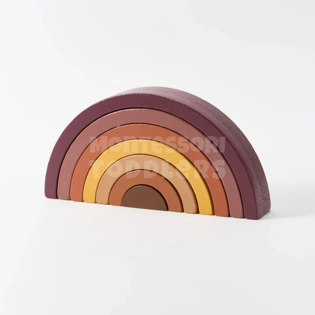 Momi Toys Wooden Rainbow Stacking Toy