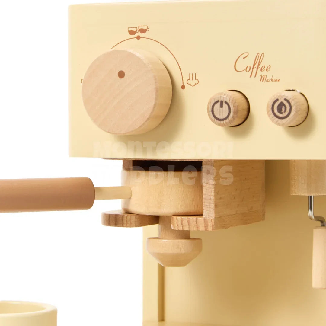 Momi Toys Wooden Coffee Machine Play Set