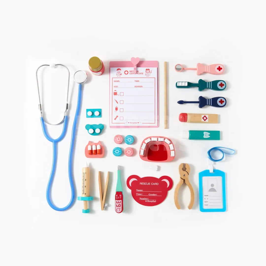 Momi Toys Wooden Doctor Play Set