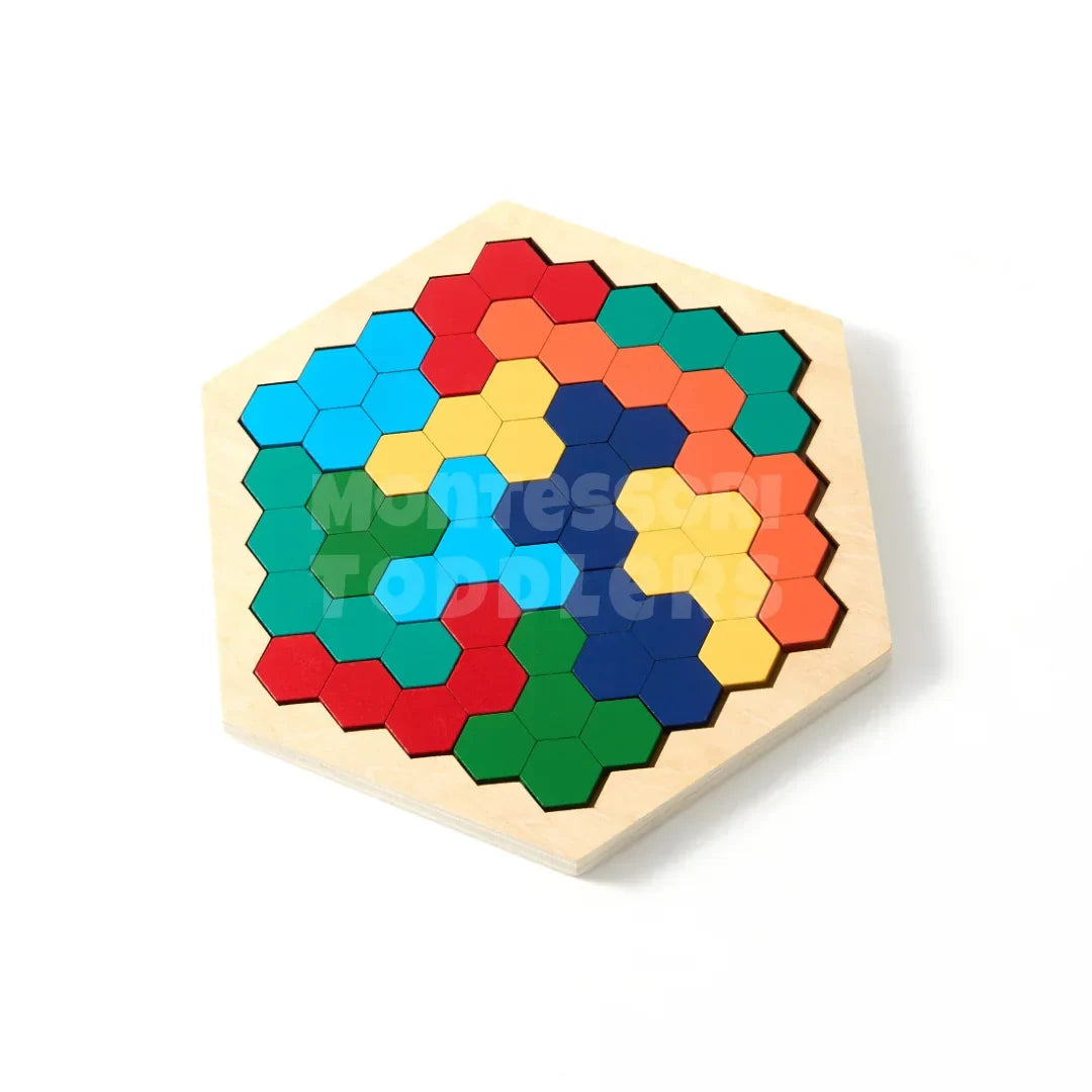 Momi Toys Wooden Hexagon Puzzle