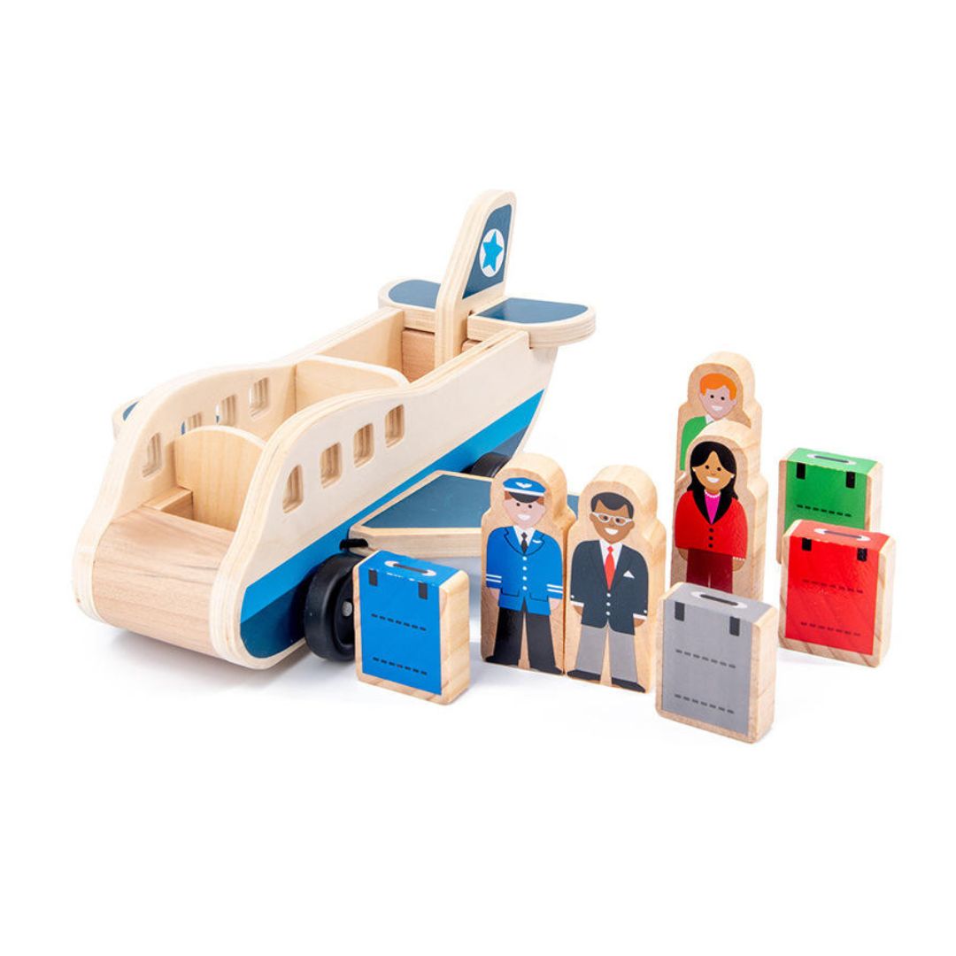 Momi Toys Wooden Airplane Play Set