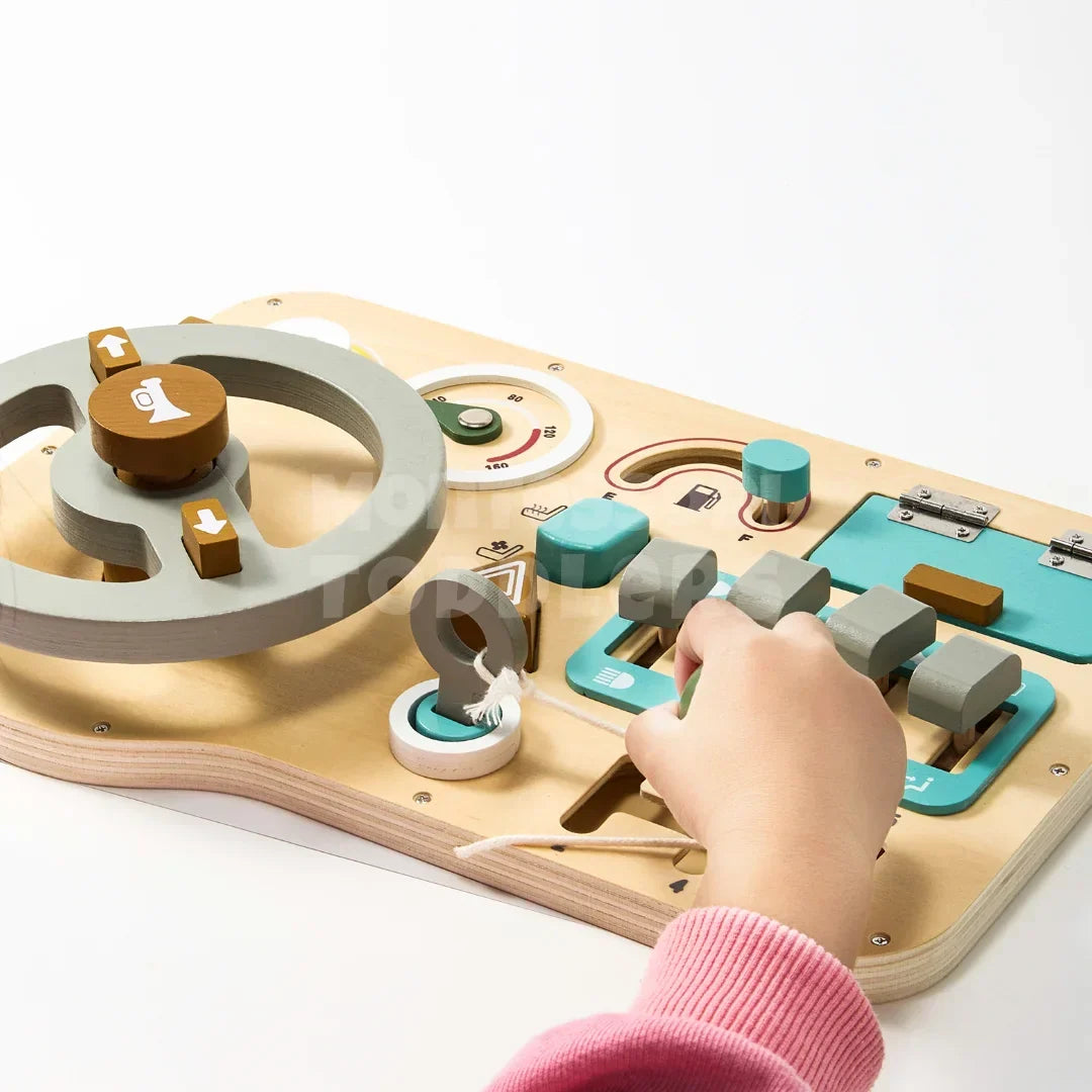 Momi Toys Wooden Steering Wheel Toy