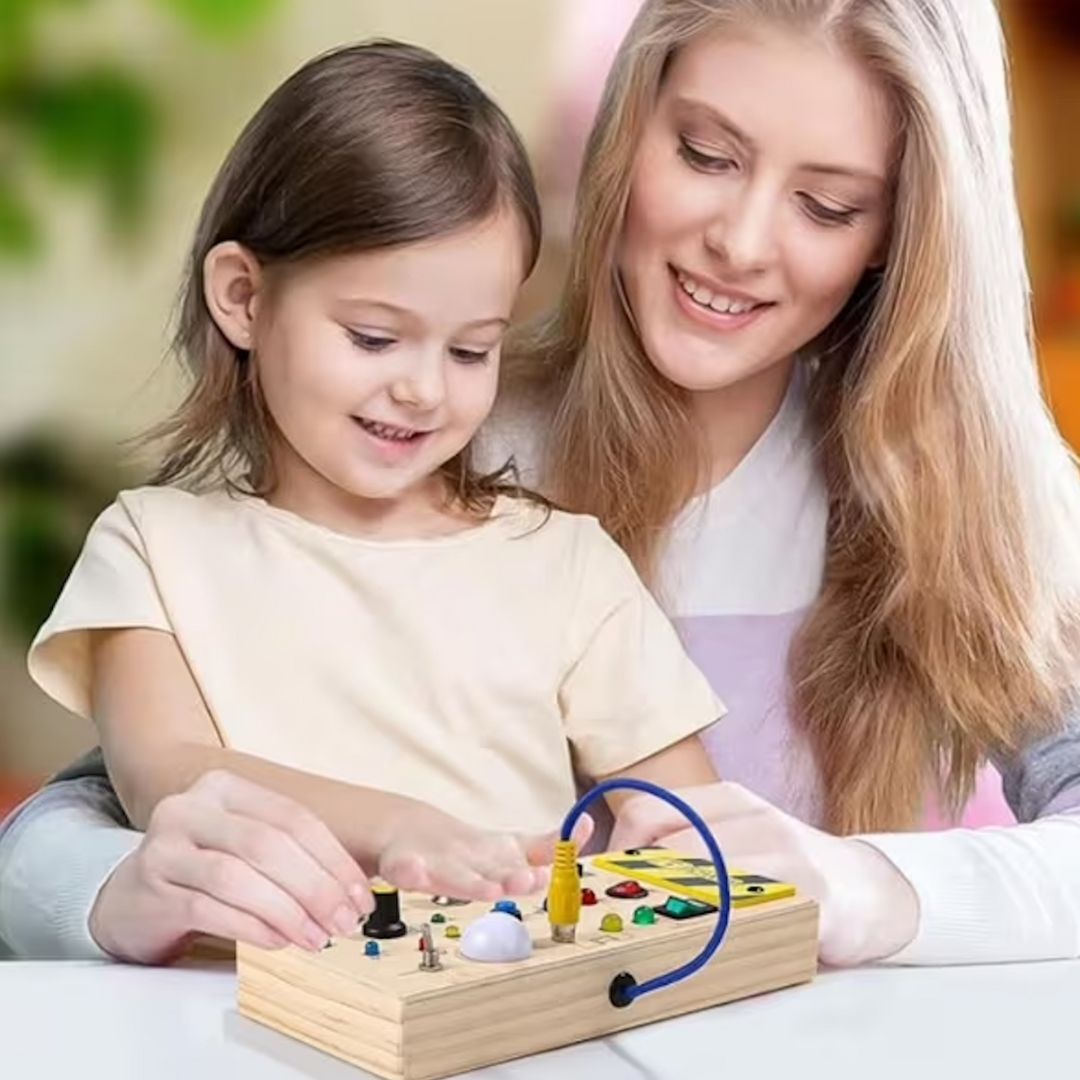 Momi Toys Wooden Busy Board