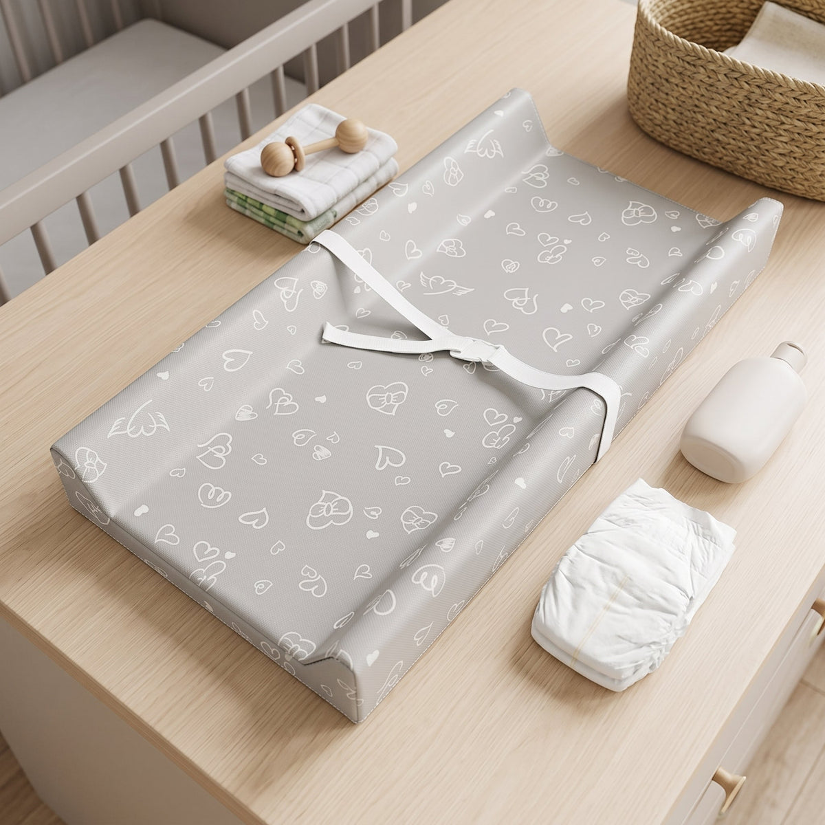 Momi Toys Waterproof Baby Changing Pad, Contoured Mat