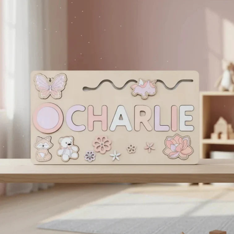 Momi Toys Personalized Wooden Name Puzzle