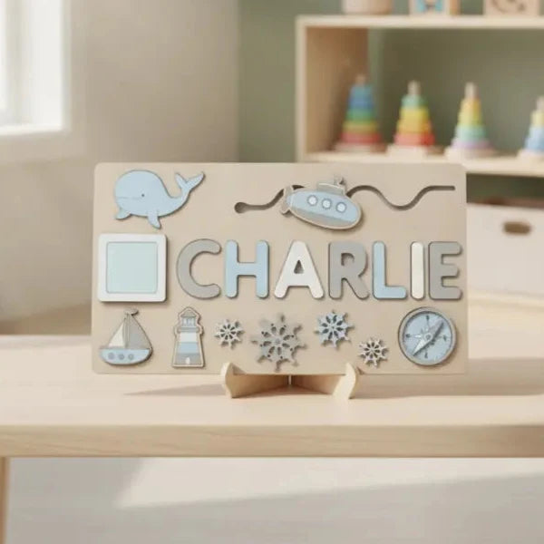 Momi Toys Personalized Wooden Name Puzzle