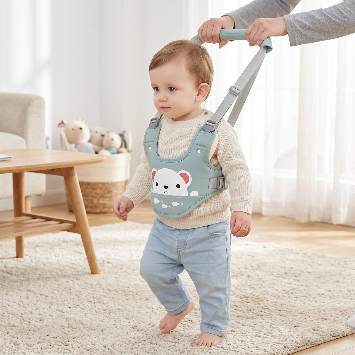Momi Toys Walking Harness Belt, Baby Walker Support Leash