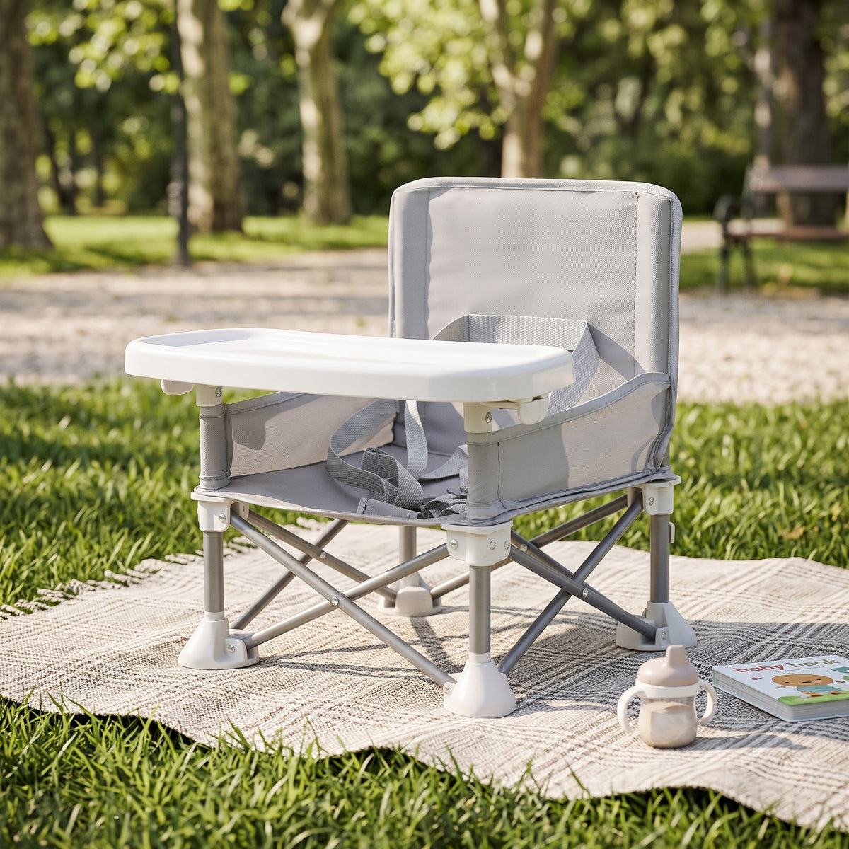 Momi Toys Travel Booster Seat, Portable Folding High Chair