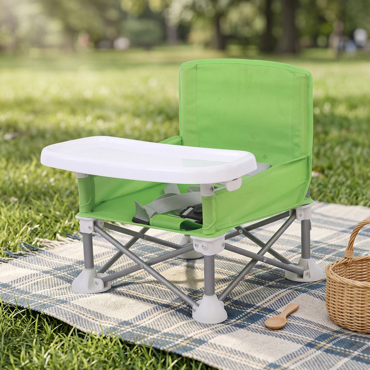 Momi Toys Travel Booster Seat, Portable Folding High Chair