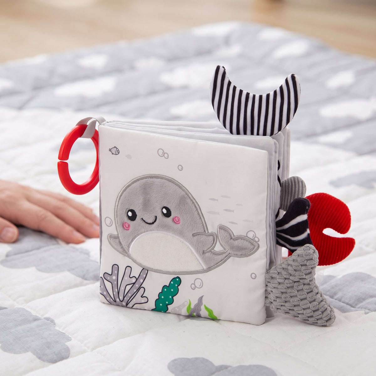 Momi Toys High Contrast Baby Cloth Book, Sensory Soft Book