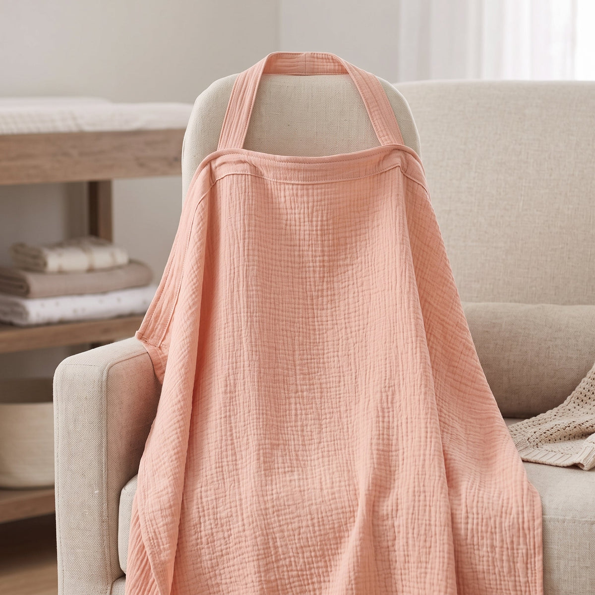 Momi Toys Nursing Cover Poncho, Cotton Breastfeeding Cover