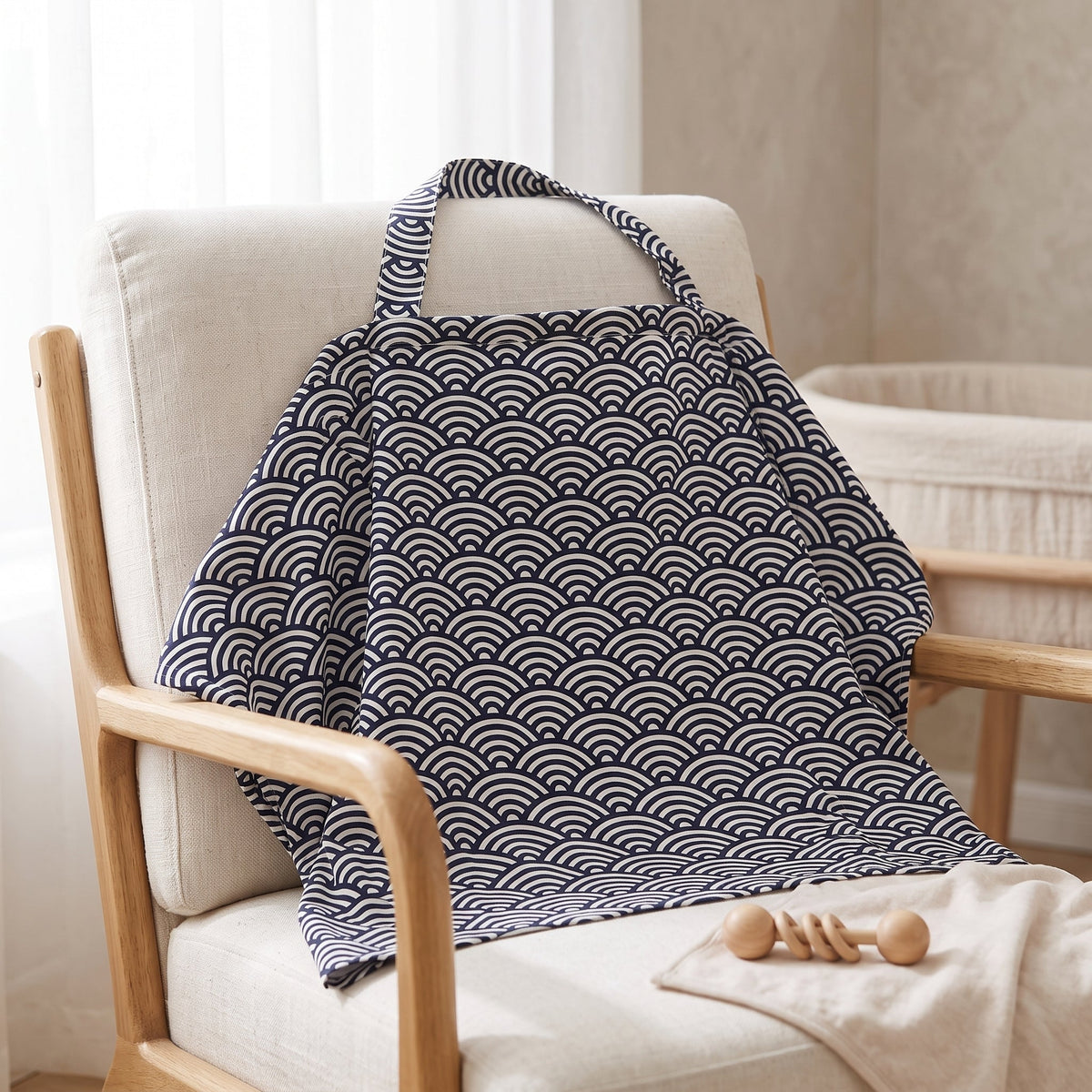 Momi Toys Nursing Cover Poncho, Cotton Breastfeeding Cover