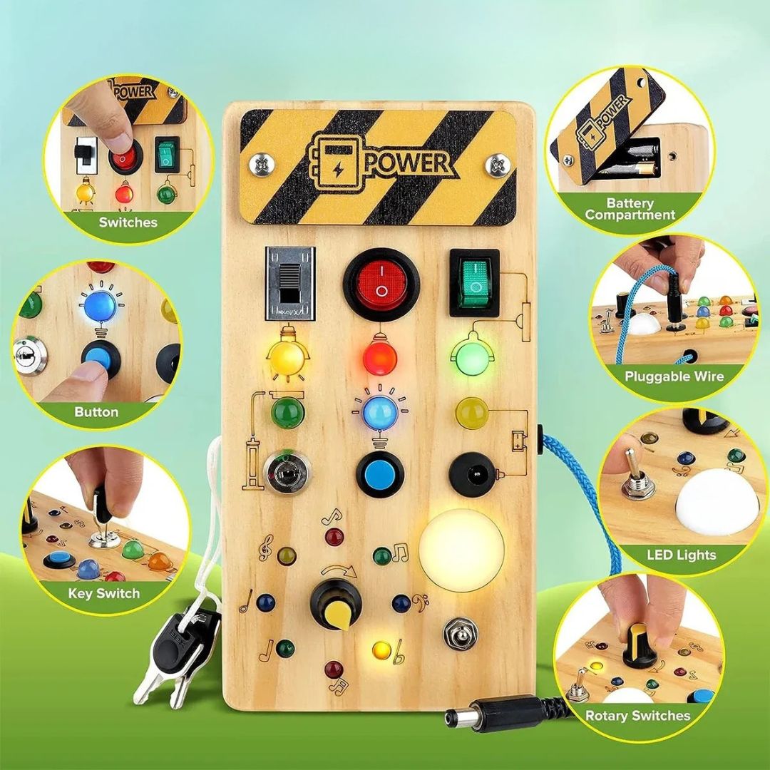 Momi Toys Wooden Busy Board
