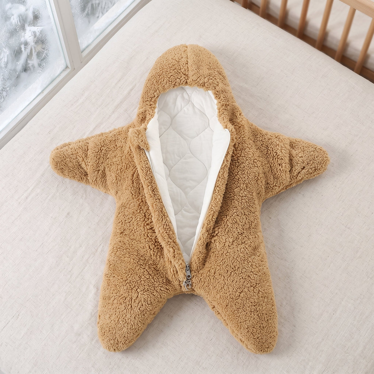 Momi Toys Starfish Baby Sleep Sack, Hooded Wearable Blanket