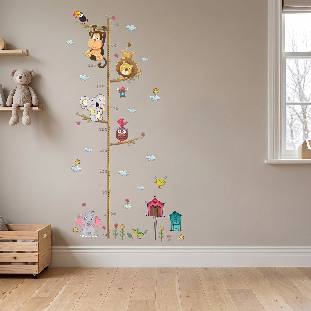 Momi Toys Monkey Height Chart, Jungle Kids Growth Wall Chart