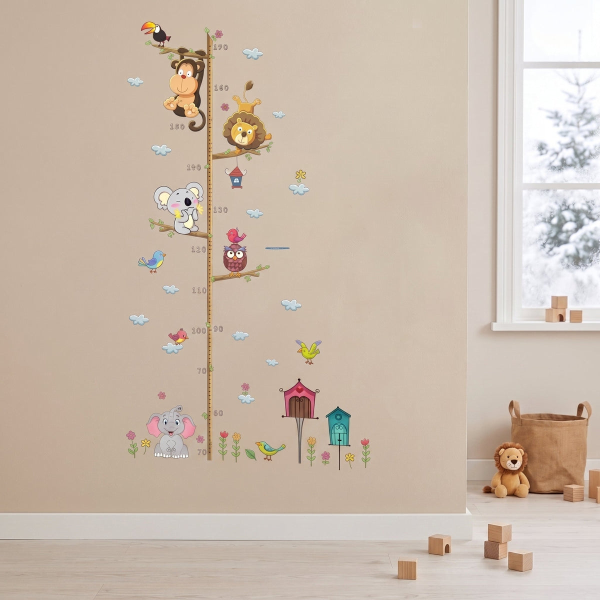 Momi Toys Monkey Height Chart, Jungle Kids Growth Wall Chart