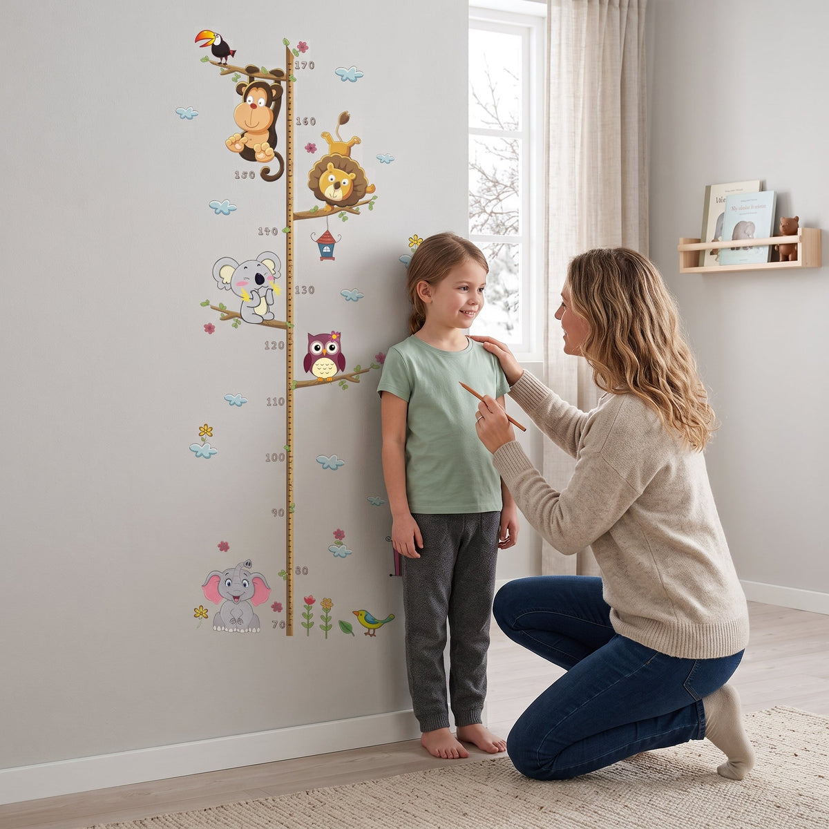 Momi Toys Monkey Height Chart, Jungle Kids Growth Wall Chart