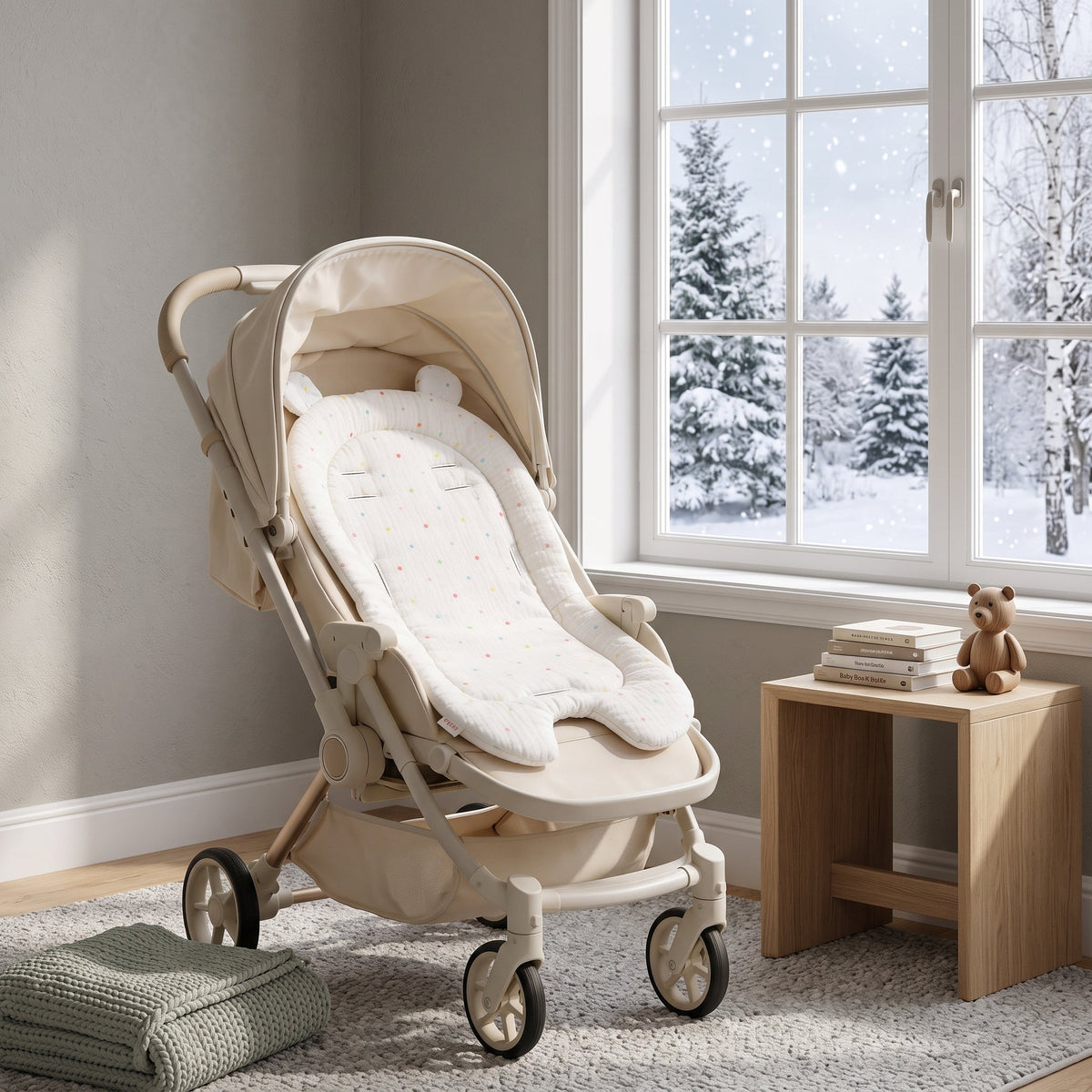 Momi Toys Car Seat Insert, Padded Stroller Cushion Seat Liner