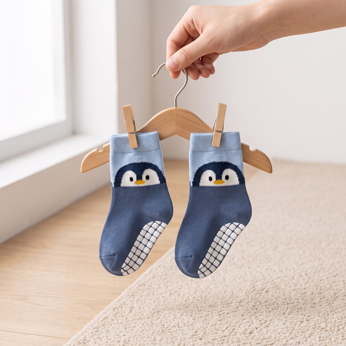Momi Toys Animal Baby Socks, Non Slip Grip Socks
