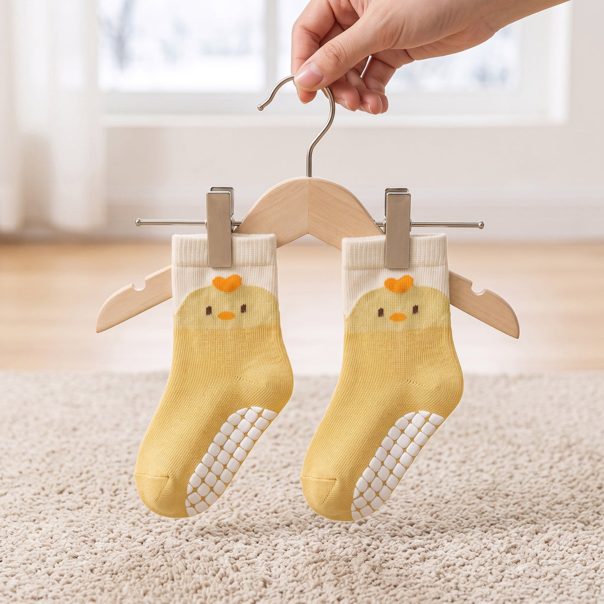 Momi Toys Animal Baby Socks, Non Slip Grip Socks