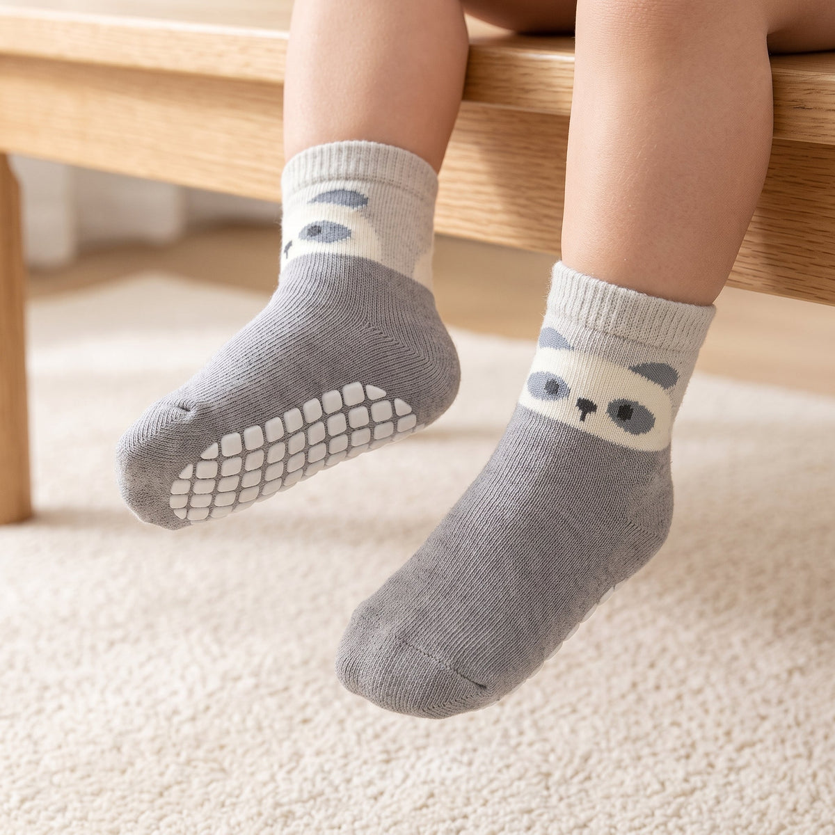 Momi Toys Animal Baby Socks, Non Slip Grip Socks