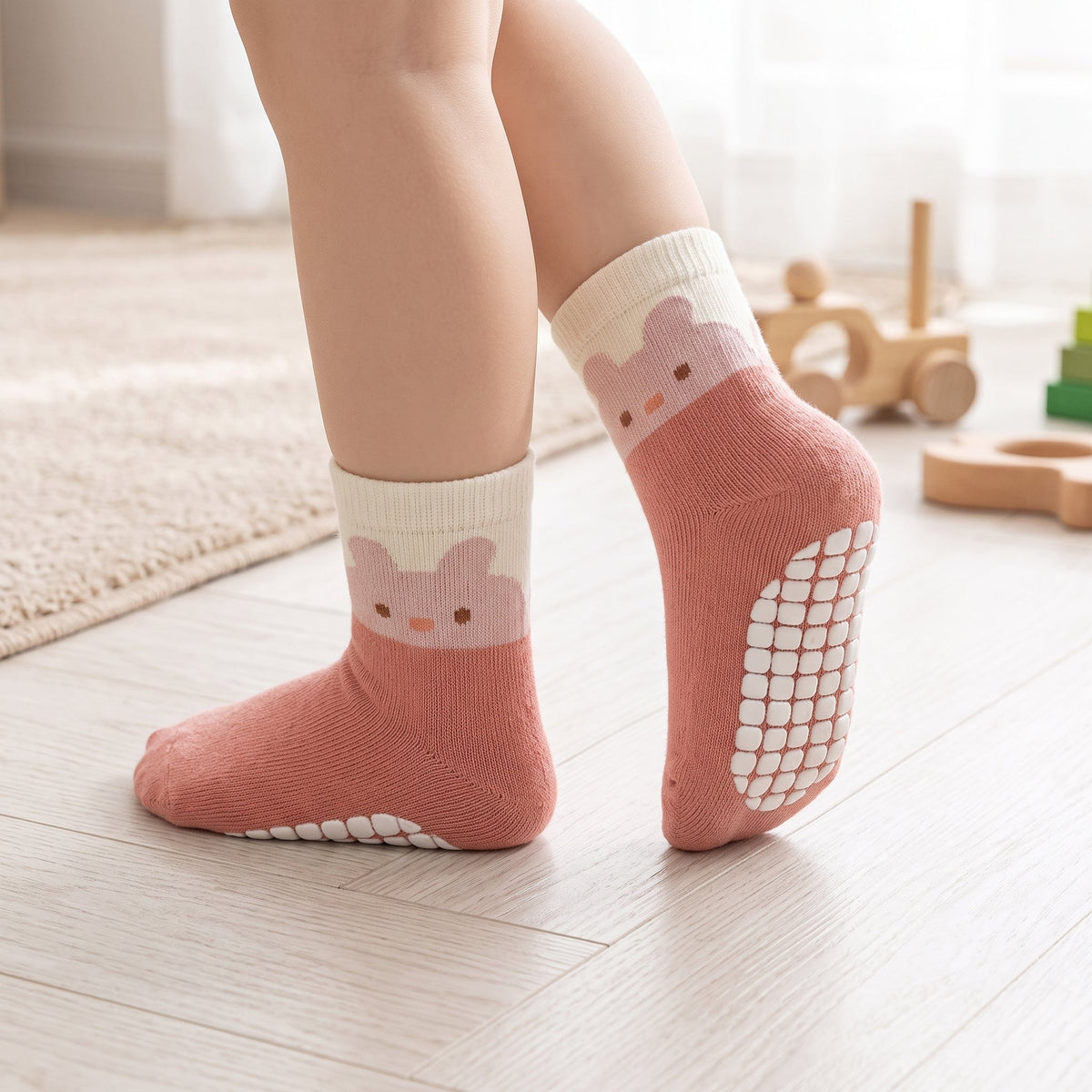 Momi Toys Animal Baby Socks, Non Slip Grip Socks