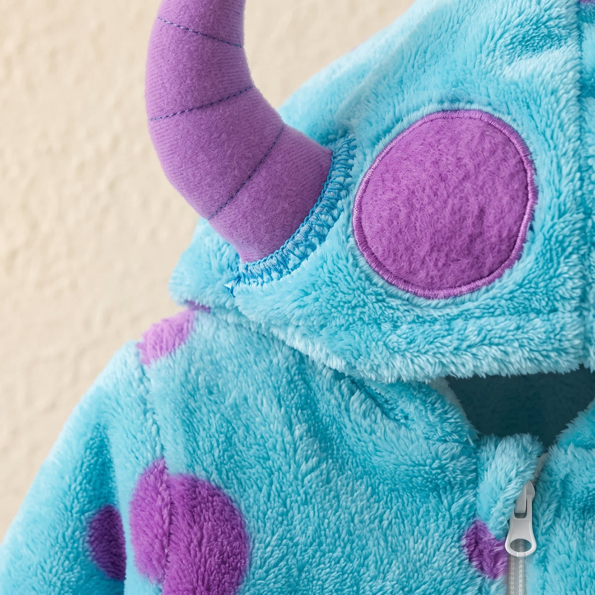 Momi Toys Plush Monster Baby Costume, Hooded Fleece Romper