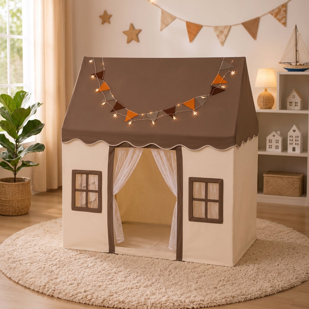 Momi Toys Cotton Play Tent, Kids Teepee Indoor Playhouse