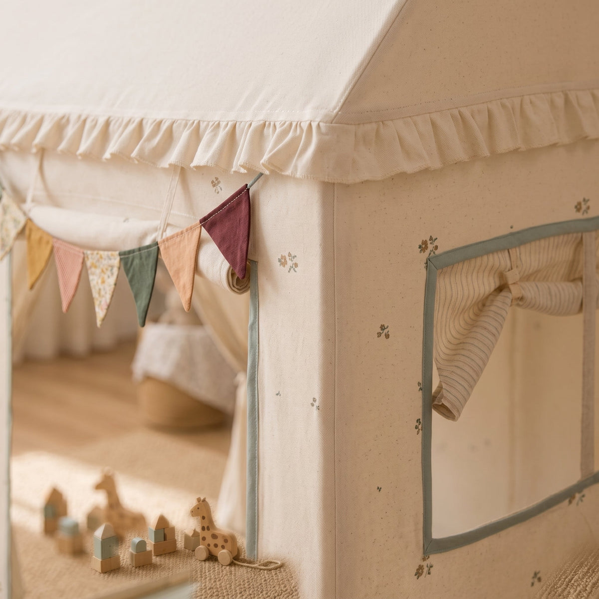 Momi Toys Cotton Play Tent, Kids Teepee Indoor Playhouse