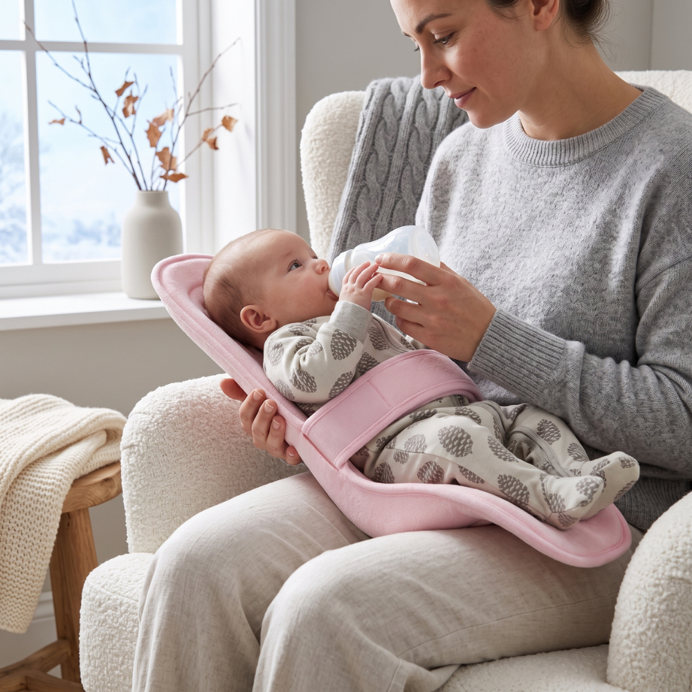 Momi Toys Inclined Nursing Pillow, Breastfeeding Support Cushion