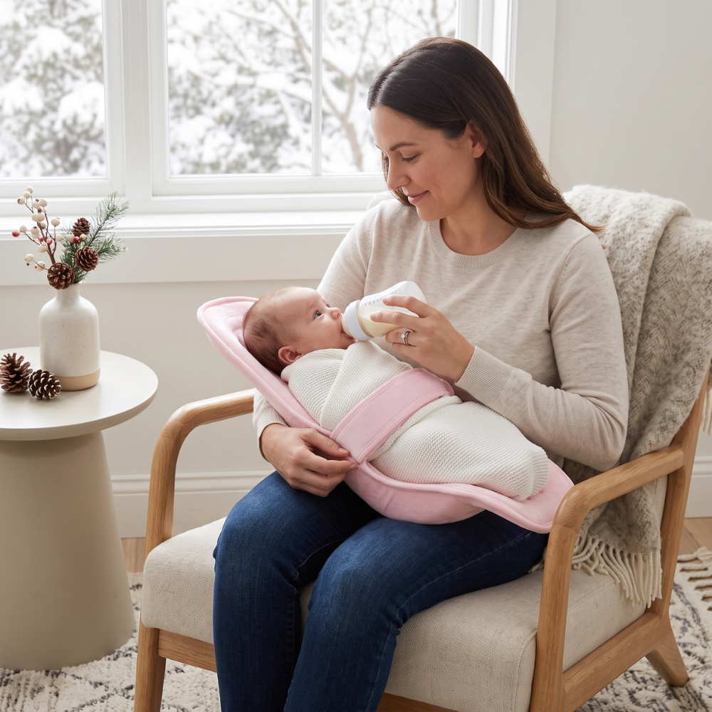 Momi Toys Inclined Nursing Pillow, Breastfeeding Support Cushion