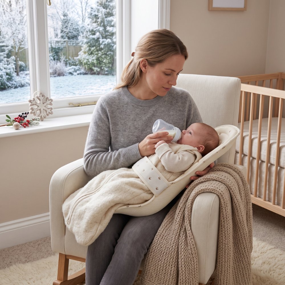 Momi Toys Inclined Nursing Pillow, Breastfeeding Support Cushion