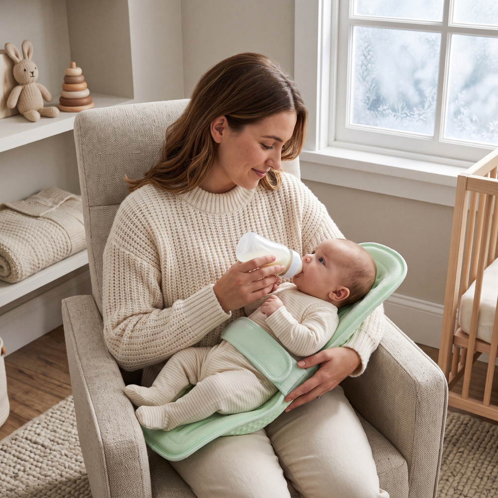 Momi Toys Inclined Nursing Pillow, Breastfeeding Support Cushion