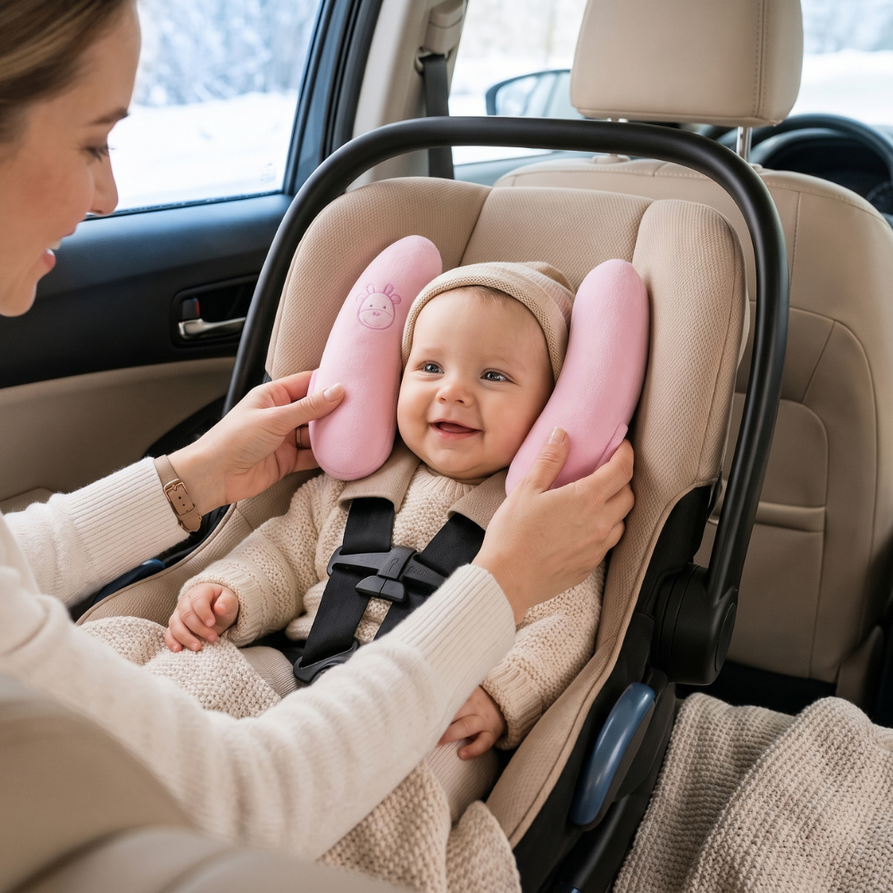 Momi Toys Baby Head Support Pillow, Car Seat Neck Cushion