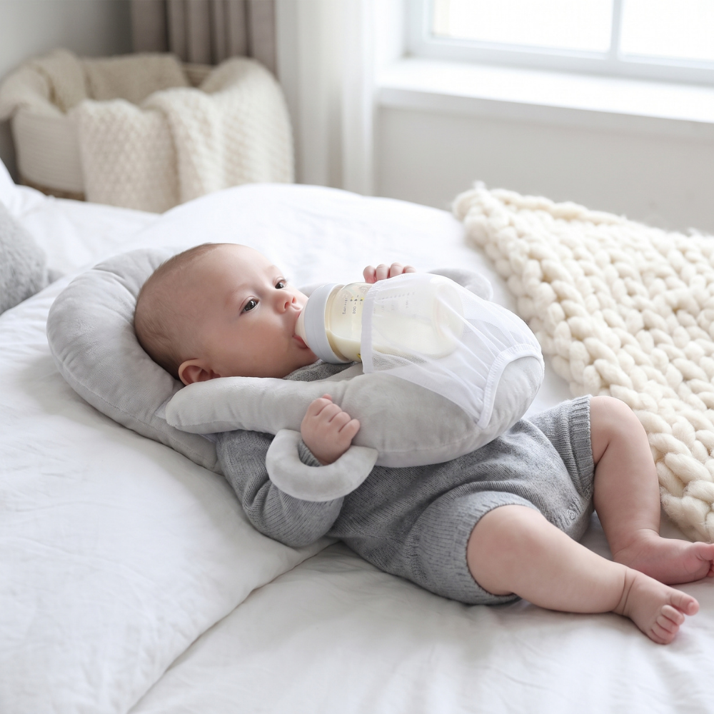 Momi Toys Baby Feeding Pillow, Bottle Holder Nursing Pillow