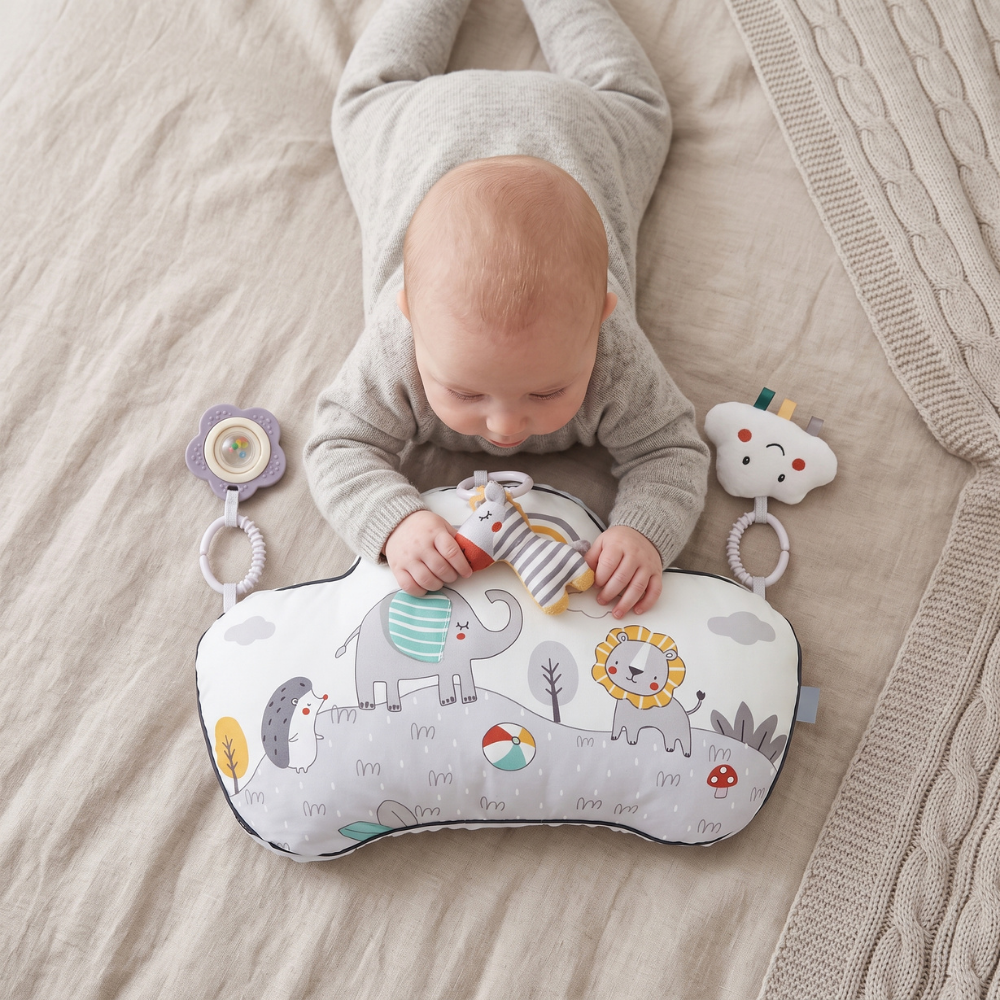 Momi Toys Tummy Time Pillow, Sensory Baby Support Cushion