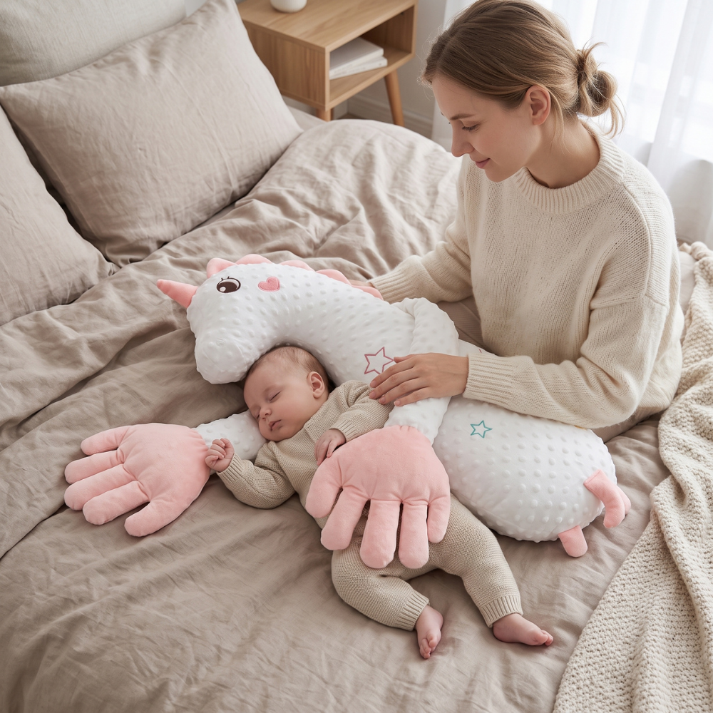 Momi Toys Unicorn Baby Patting Soother, Plush Sleep Aid