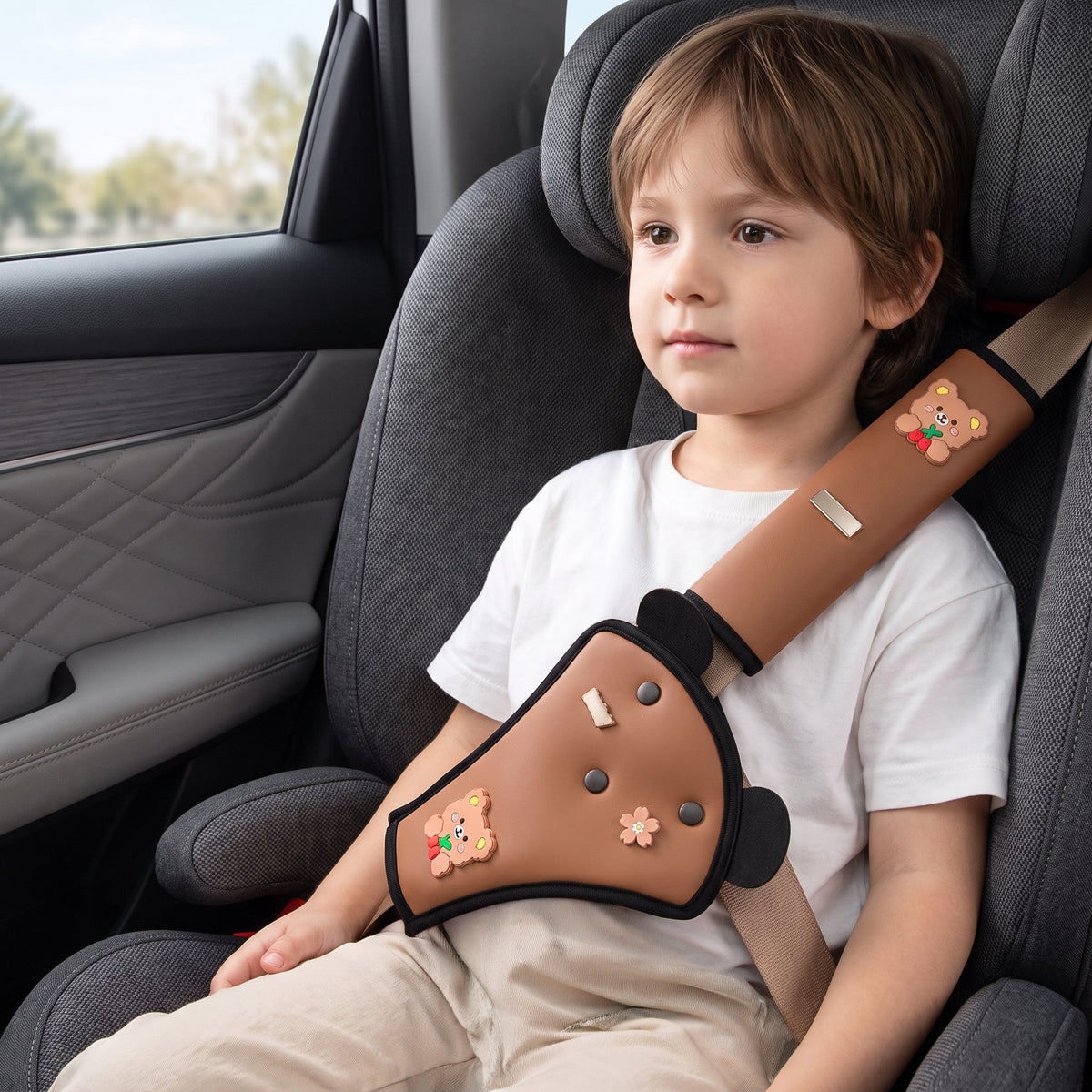 Momi Toys Seat Belt Cover, Plush Car Seat Strap Cushion