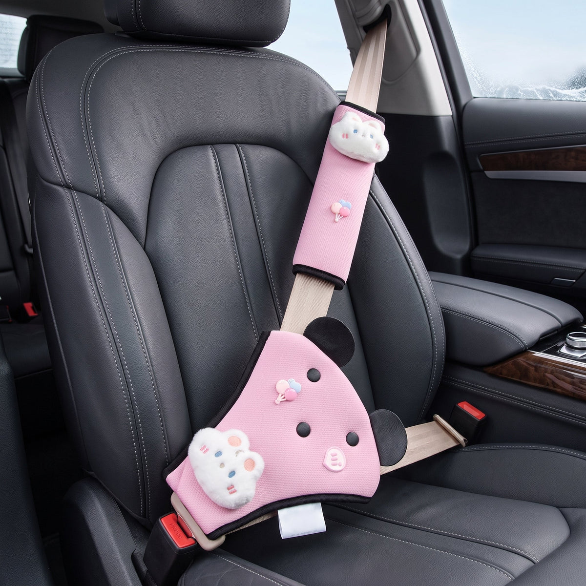 Momi Toys Seat Belt Cover, Plush Car Seat Strap Cushion
