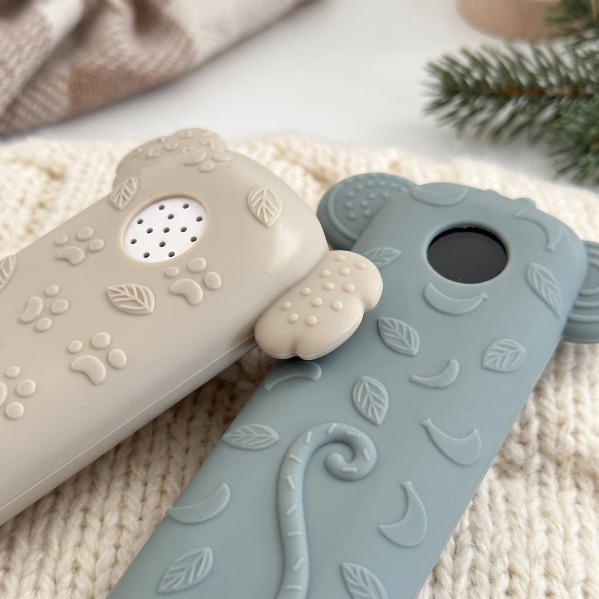 Momi Toys Baby Phone Toy with Silicone Teether Cover, Lights & Music