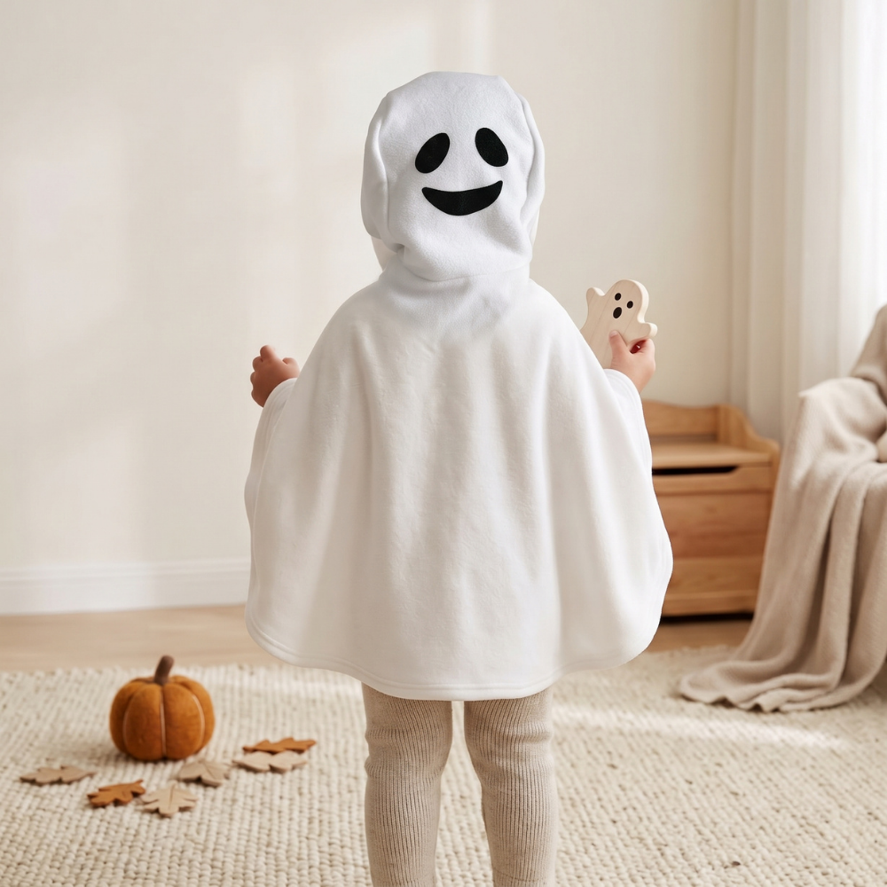 Momi Toys Halloween Kids Cape, Hooded Fleece Costume Poncho
