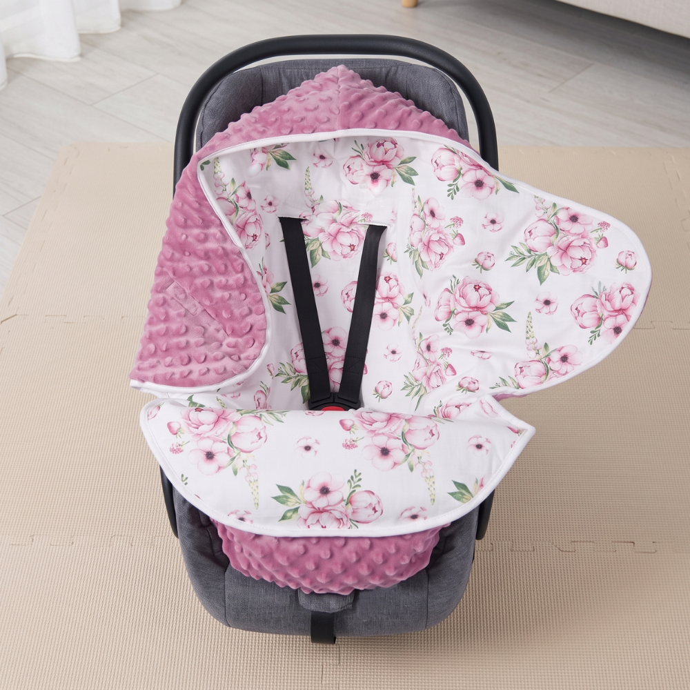 Momi Toys Reversible Quilted Baby Swaddle Blanket for Stroller & Car Seat