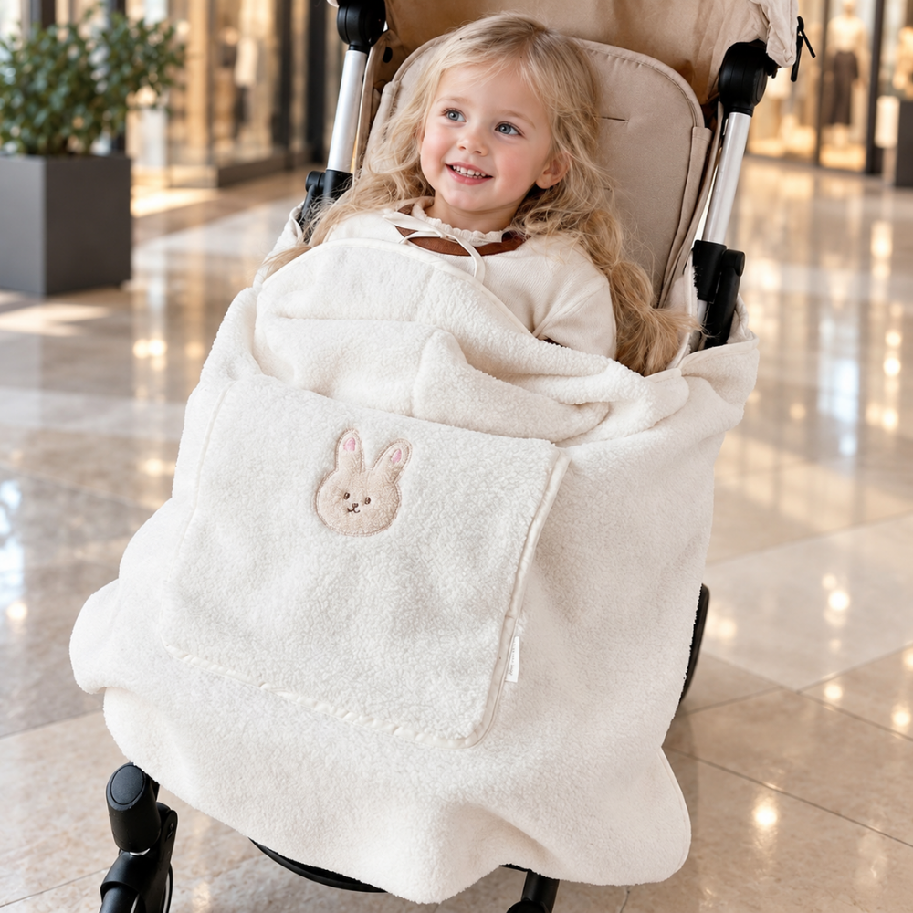 Momi Toys Sherpa Baby Blanket, Stroller Carrier Cover