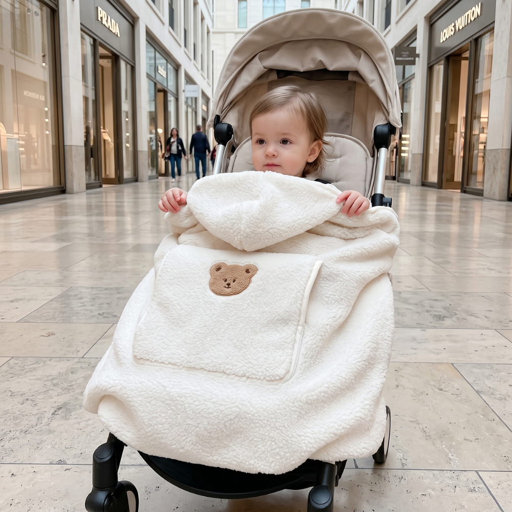 Momi Toys Sherpa Baby Blanket, Stroller Carrier Cover